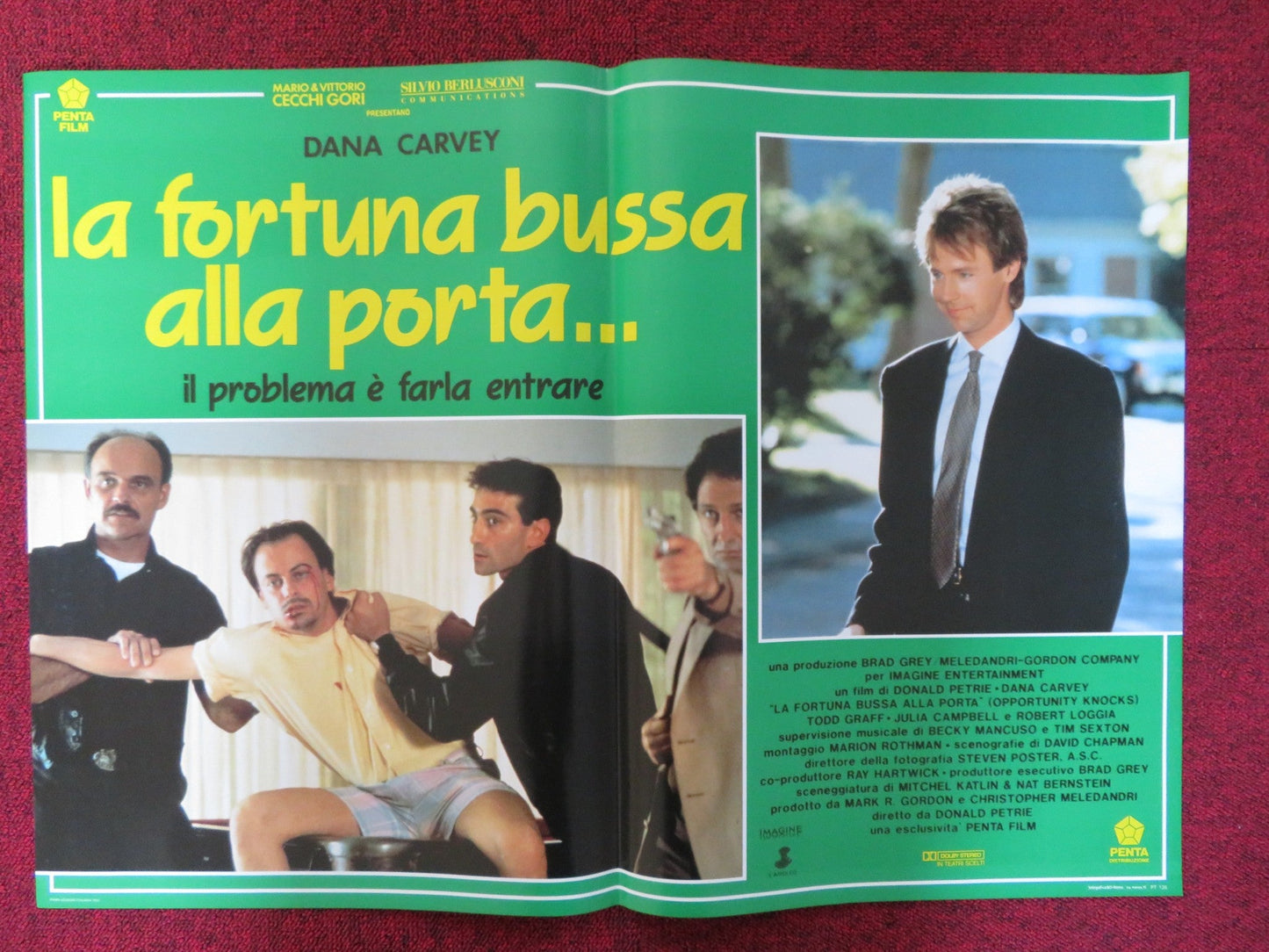 OPPORTUNITY KNOCKS - A ITALIAN FOTOBUSTA POSTER DANA CARVEY ROBERT LOGGIA 1990 Rendezvous Cinema Movie posters