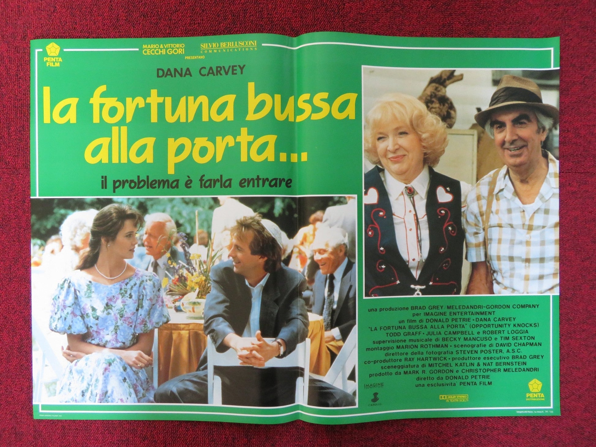 OPPORTUNITY KNOCKS - C ITALIAN FOTOBUSTA POSTER DANA CARVEY ROBERT LOGGIA 1990 Rendezvous Cinema Movie posters