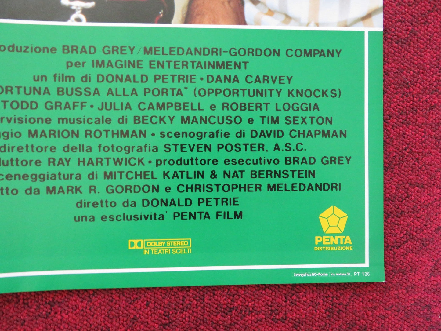 OPPORTUNITY KNOCKS - C ITALIAN FOTOBUSTA POSTER DANA CARVEY ROBERT LOGGIA 1990 Rendezvous Cinema Movie posters