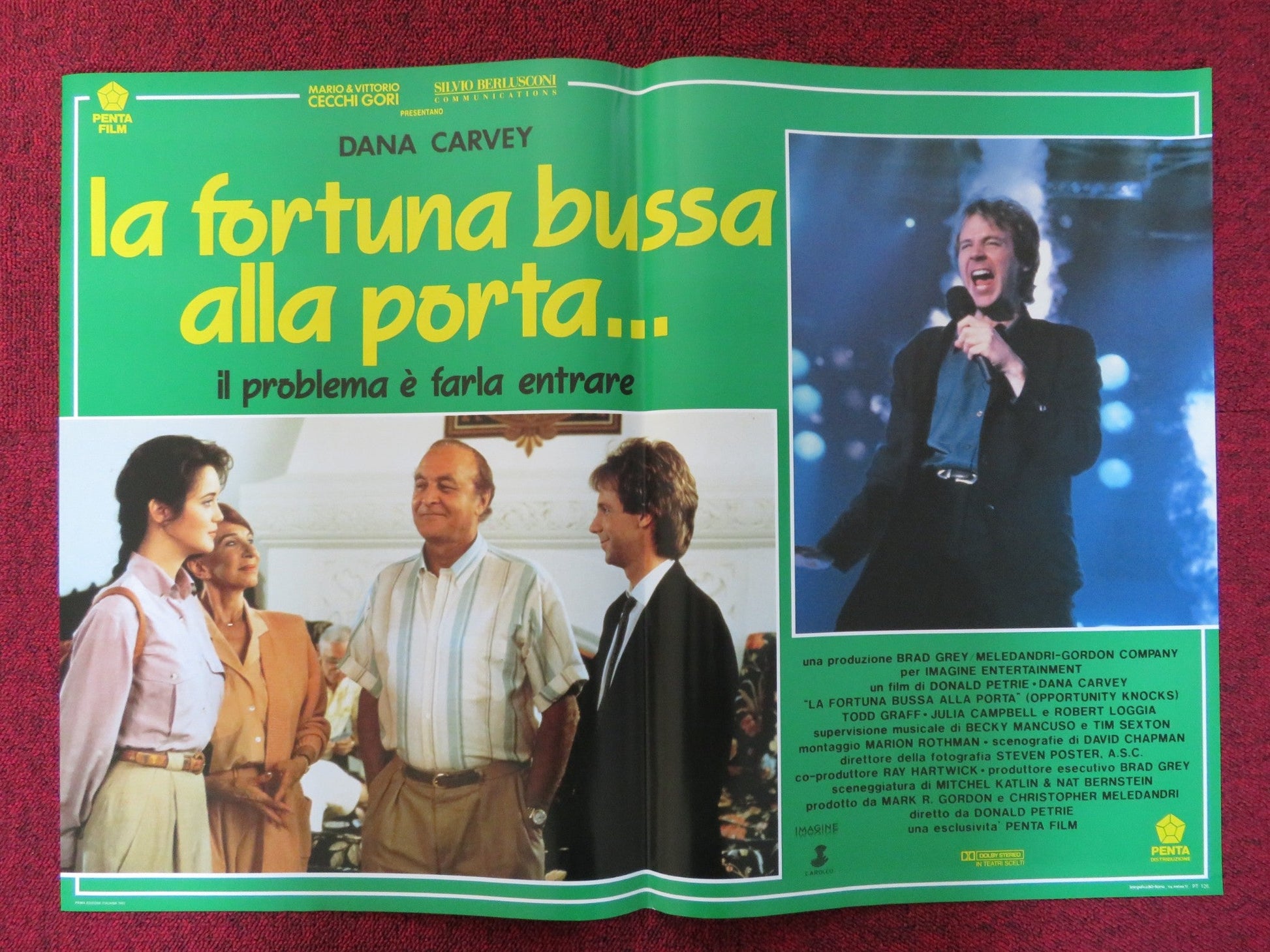 OPPORTUNITY KNOCKS - F ITALIAN FOTOBUSTA POSTER DANA CARVEY ROBERT LOGGIA 1990 Rendezvous Cinema Movie posters