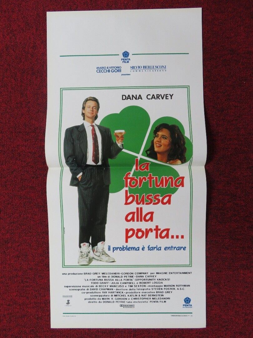 OPPORTUNITY KNOCKS ITALIAN LOCANDINA (27.5"x13") POSTER DANA CARVEY 1992 Movie posters