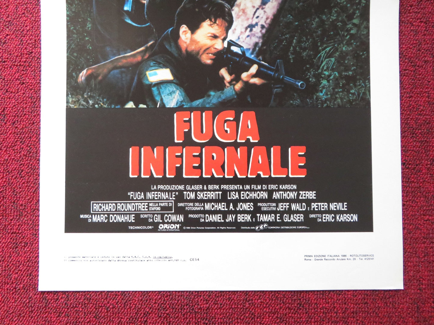 OPPOSING FORCE ITALIAN LOCANDINA POSTER TOM SKERRITT LISA EICHHORN 1986 Rendezvous Cinema Movie posters