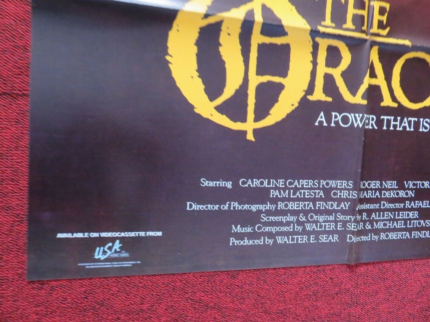 ORACLE FOLDED US ONE SHEET POSTER CAROLINE CAPERS POWERS 1985 Movie posters