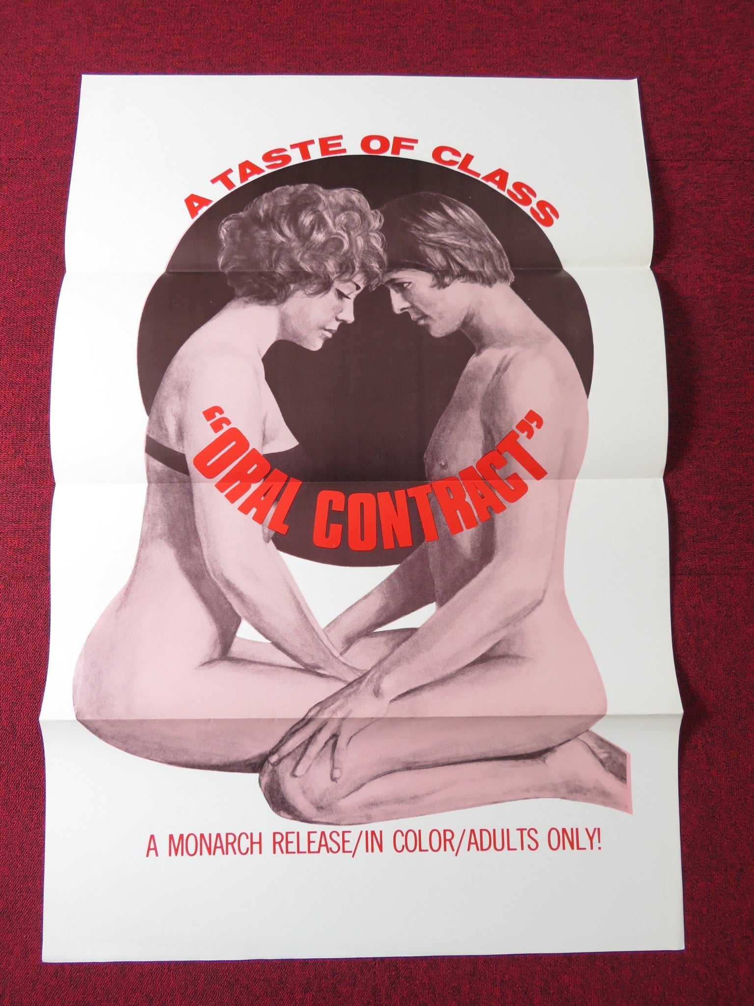 ORAL CONTRACT US TRI FOLDED ONE SHEET ROLLED POSTER 1970S / 1980S Rendezvous Cinema Movie posters
