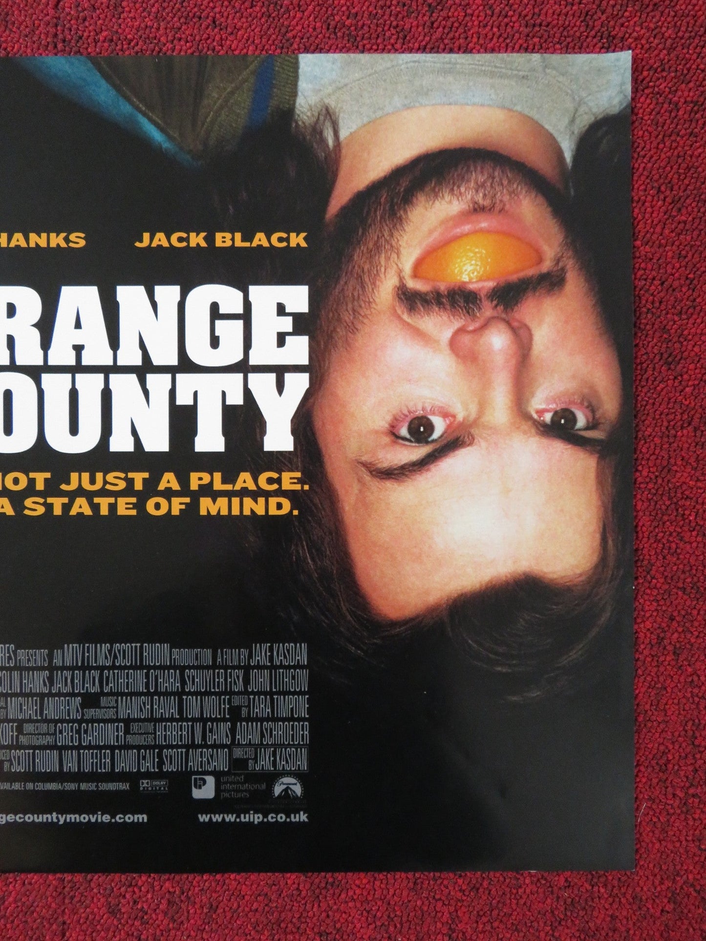 ORANGE COUNTY UK MINI QUAD POSTER COLIN HANKS JACK BLACK 2002 Rendezvous Cinema Movie posters