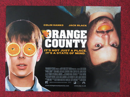 ORANGE COUNTY UK MINI QUAD POSTER COLIN HANKS JACK BLACK 2002 Rendezvous Cinema Movie posters