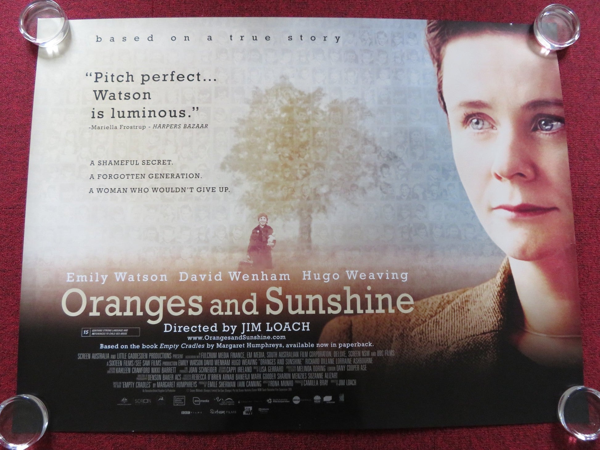 ORANGES AND SUNSHINE UK QUAD (30"x 40") ROLLED POSTER EMILY WATSON 2010 Rendezvous Cinema Movie posters