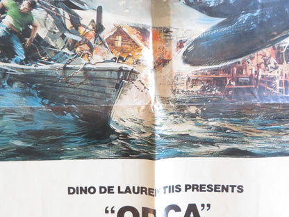 ORCA FOLDED US ONE SHEET POSTER RICHARD HARRIS CHARLOTTE RAMPLING 1977 Rendezvous Cinema Movie posters