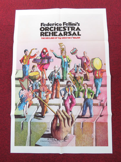 ORCHESTRA REHEARSAL FOLDED US ONE SHEET POSTER BALDUIN BAAS CLARA COLOSIMO 1978 Rendezvous Cinema Movie posters