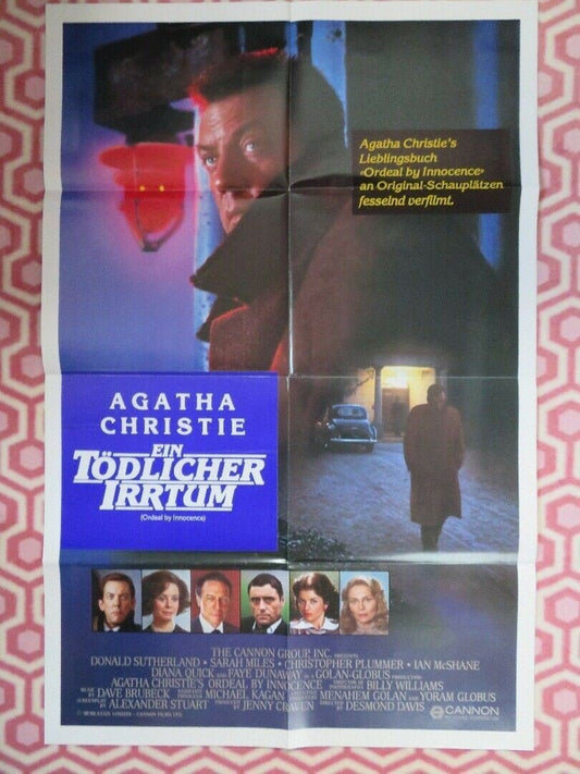 ORDEAL OF INNOCENCE US ONE SHEET POSTER AGATHA CHRISTIE 1984 Movie posters