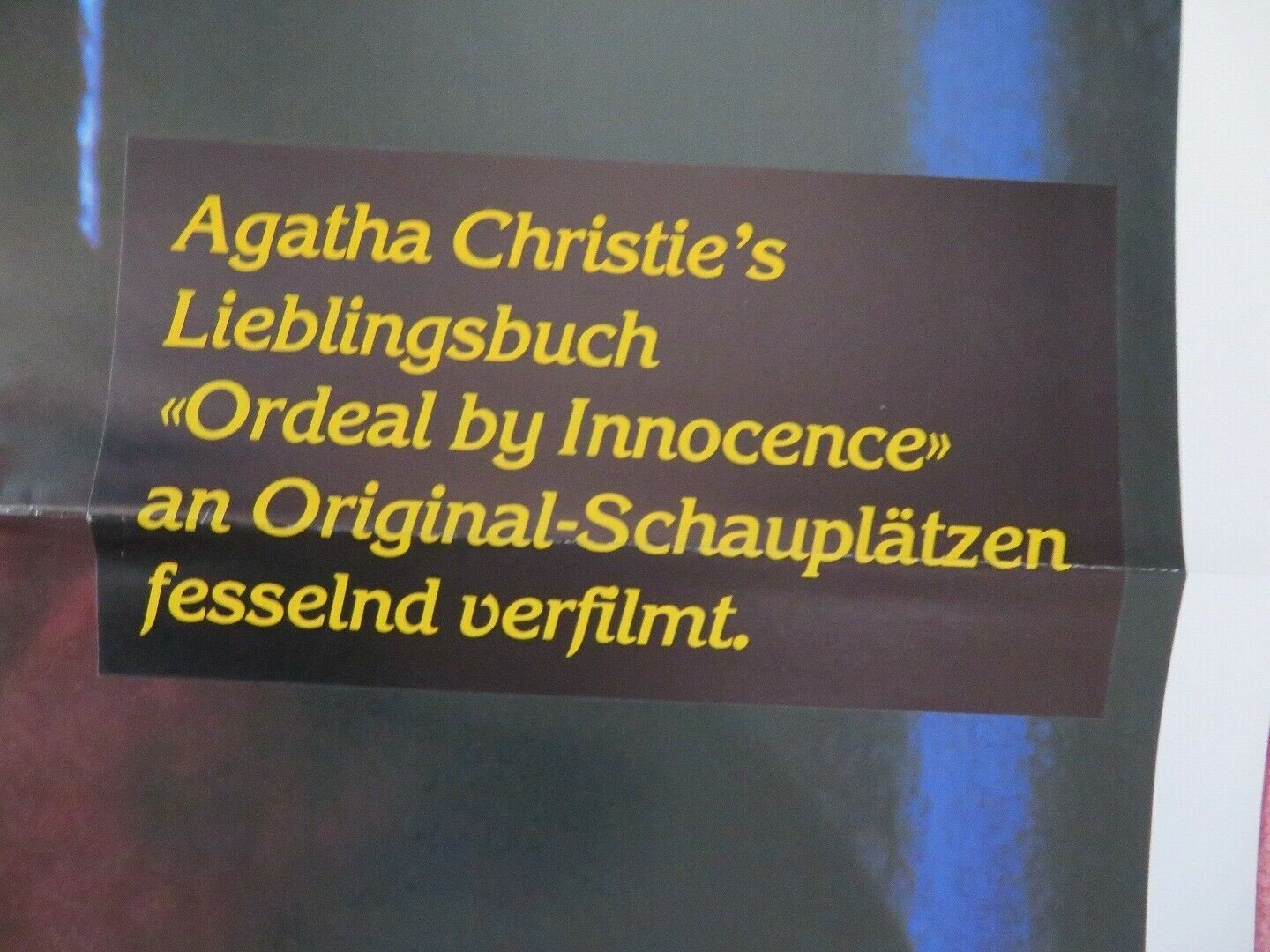 ORDEAL OF INNOCENCE US ONE SHEET POSTER AGATHA CHRISTIE 1984 Movie posters