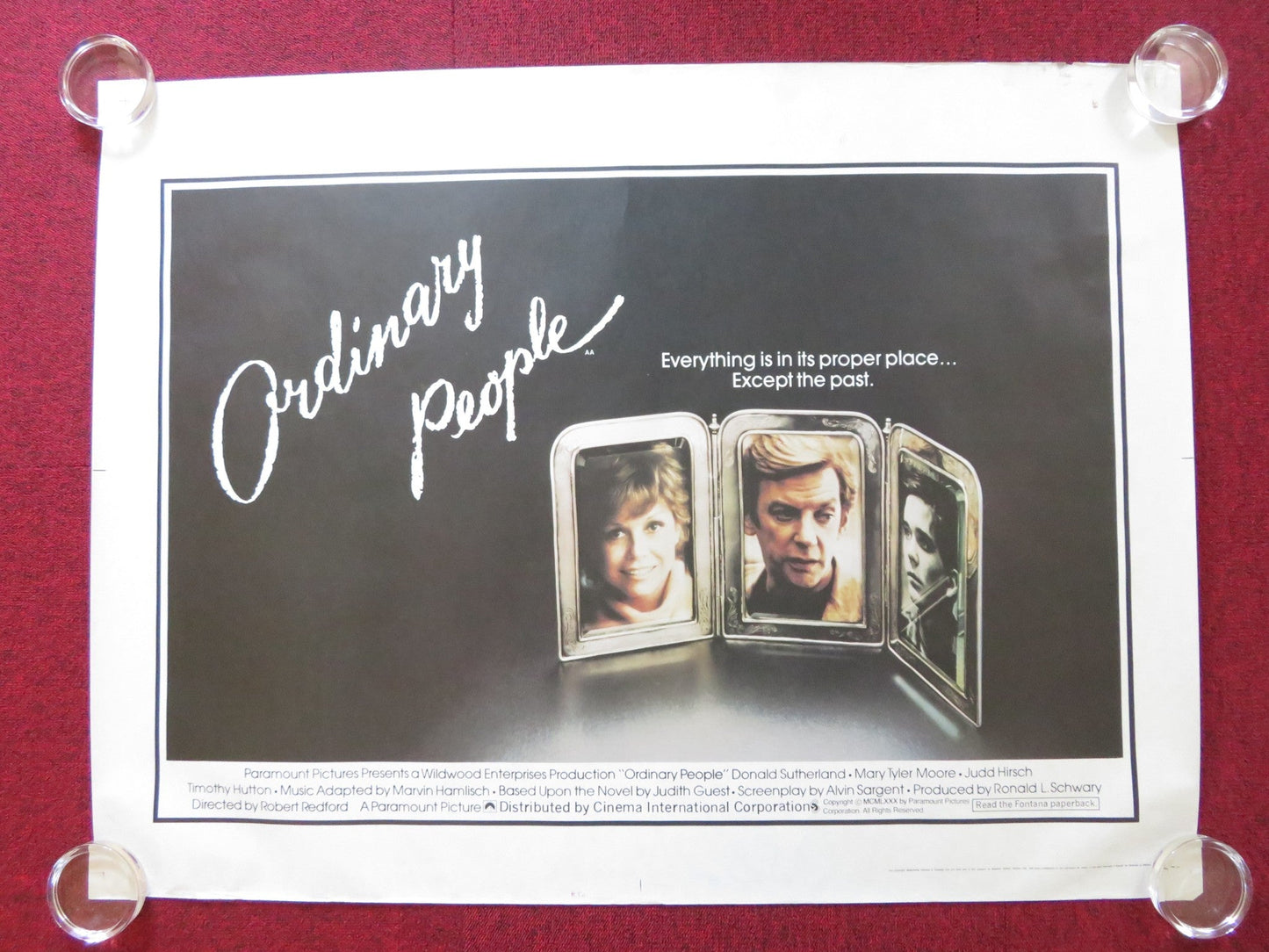 ORDINARY PEOPLE UK QUAD (30"x 40") ROLLED POSTER DONALD SUTHERLAND 1980 Rendezvous Cinema Movie posters