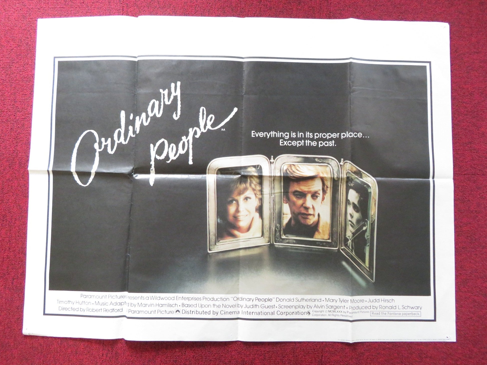 ORDINARY PEOPLE UK QUAD POSTER FOLDED DONALD SUTHERLAND MARY TYLER 1980 Rendezvous Cinema Movie posters