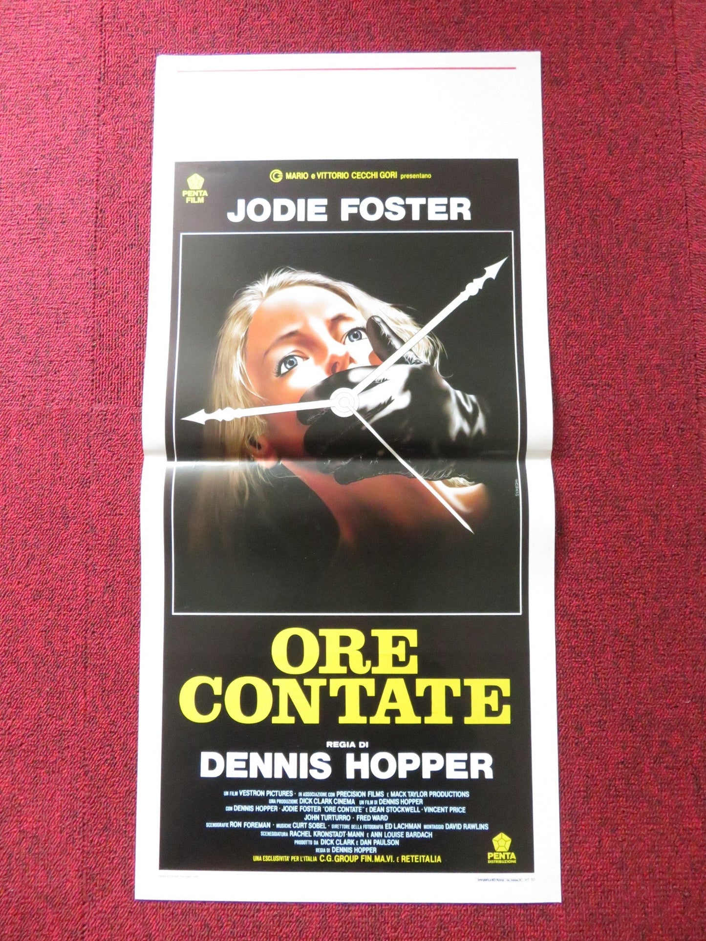 ORE CONTATE / CATCHFIRE ITALIAN LOCANDINA POSTER JODIE FOSTER DENNIS HOPPER 1990 Rendezvous Cinema Movie posters