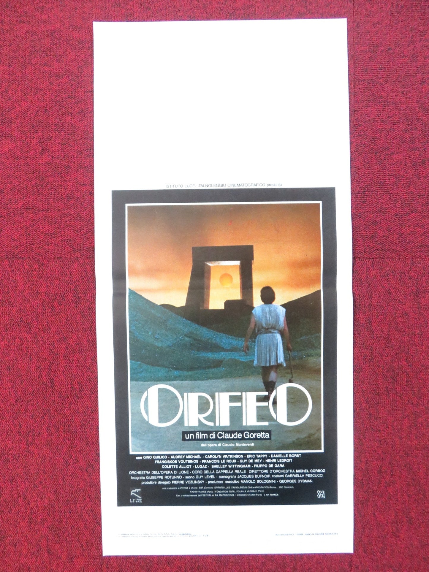 ORFEO ITALIAN LOCANDINA POSTER GINO QUILICO AUDREY MICHAEL 1985 Rendezvous Cinema Movie posters