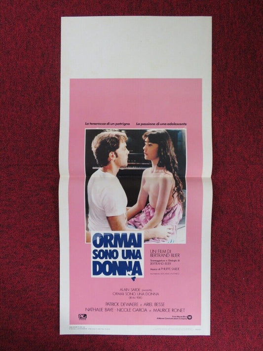 ORMAI SONO UNA DONNA ITALIAN LOCANDINA (27.5"x13") POSTER PATRICK DEWAERE 1982 Rendezvous Cinema Movie posters