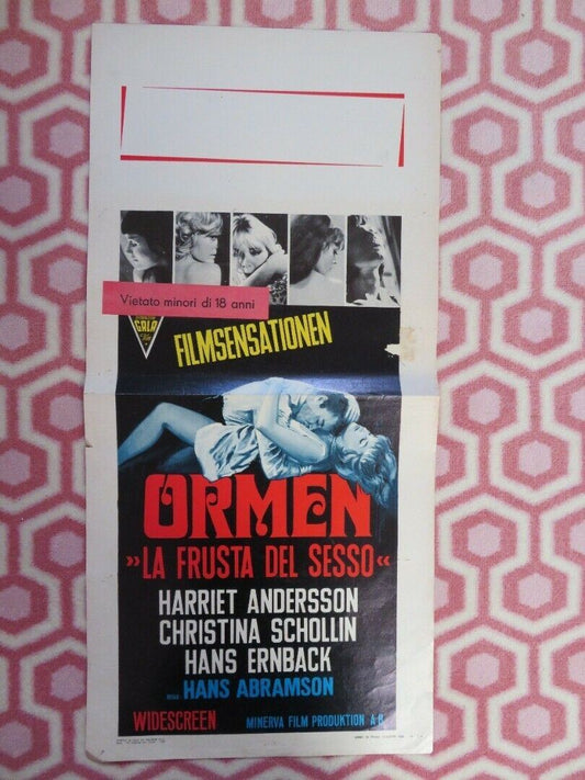 ORMEN ITALIAN LOCANDINA (27.5"x13") POSTER HARRIET ANDERSON 1968 Movie posters