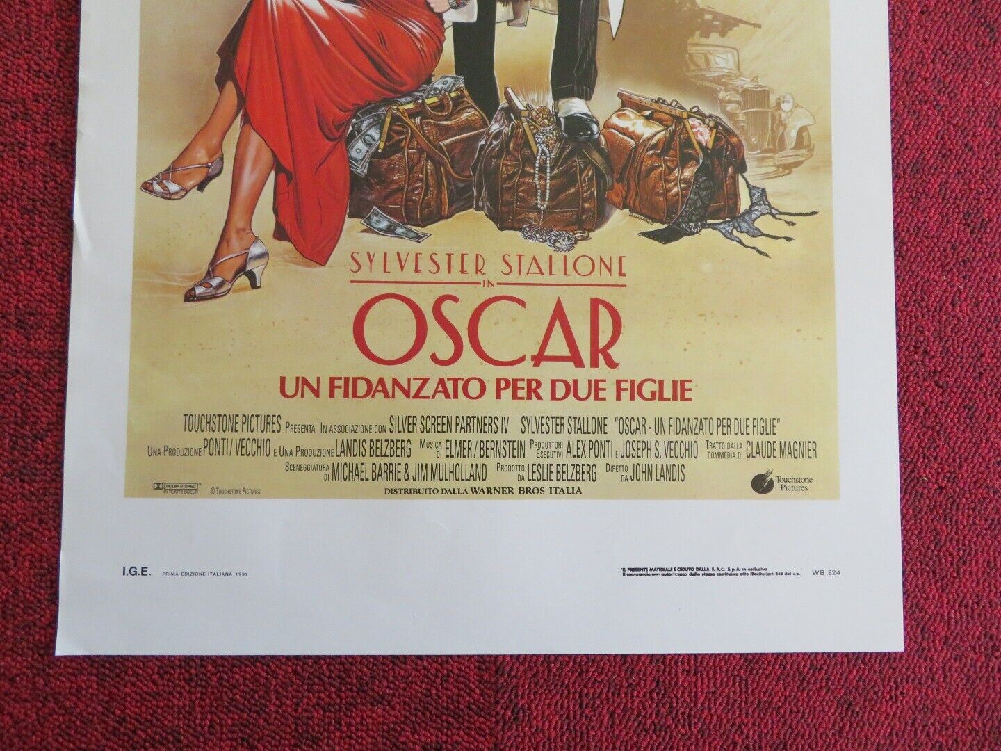 OSCAR ITALIAN LOCANDINA (27.5"x13") POSTER STALLONE 1991 Movie posters