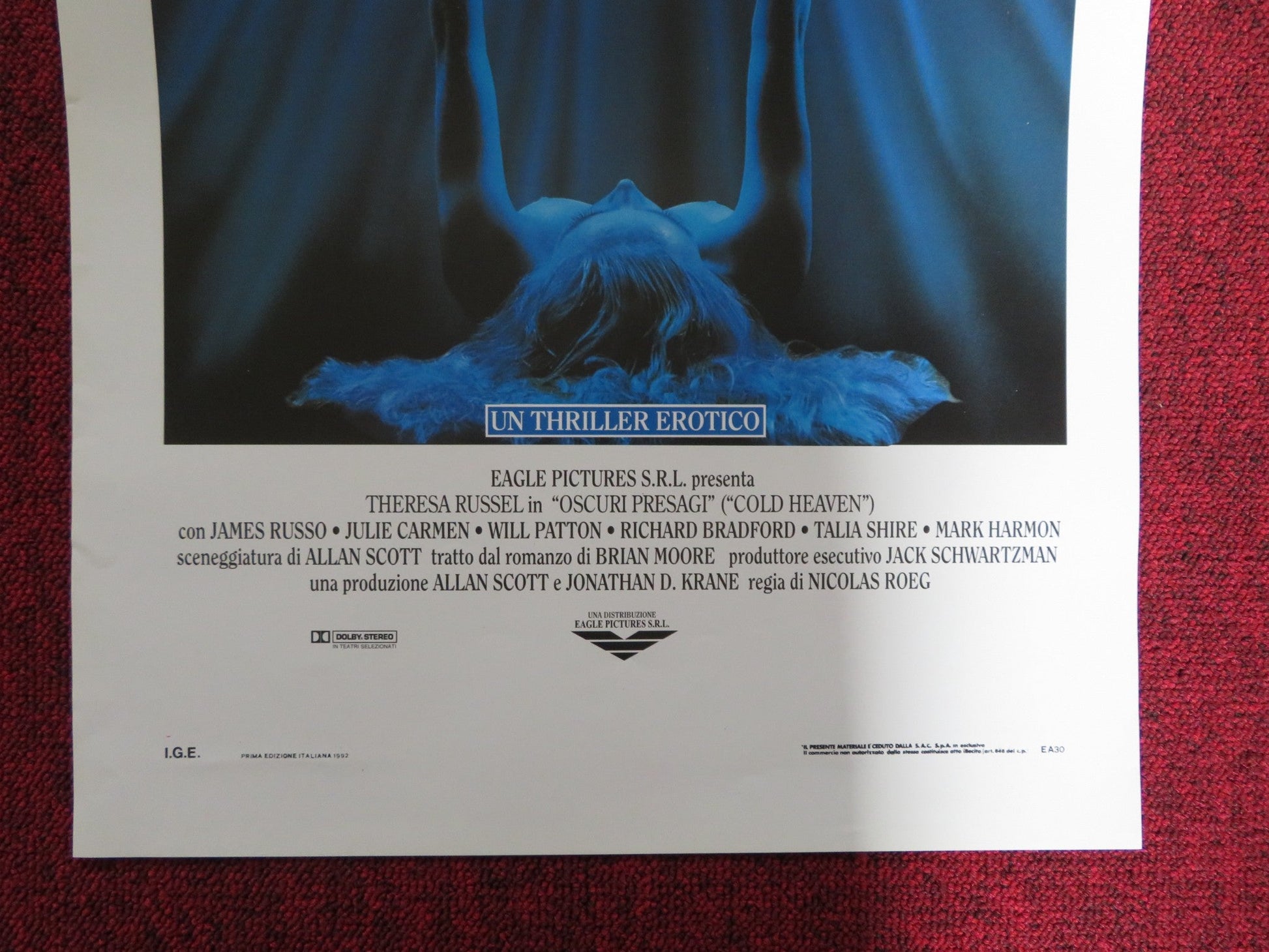 OSCURI PRESAGI ITALIAN LOCANDINA POSTER THERESA RUSSEL MARK HARMON 1991 Rendezvous Cinema Movie posters