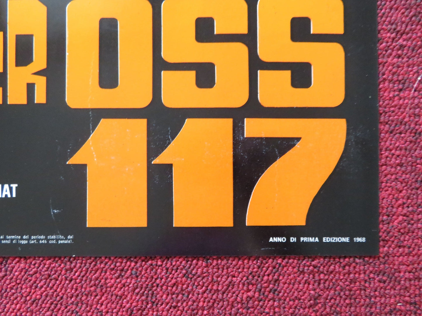 OSS 117 MURDER FOR SALE - D ITALIAN FOTOBUSTA POSTER DOUBLE AGENT GAVIN 1968 Rendezvous Cinema Movie posters