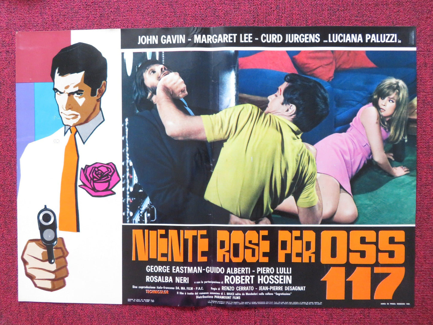 OSS 117 MURDER FOR SALE - E ITALIAN FOTOBUSTA POSTER DOUBLE AGENT GAVIN 1968 Rendezvous Cinema Movie posters