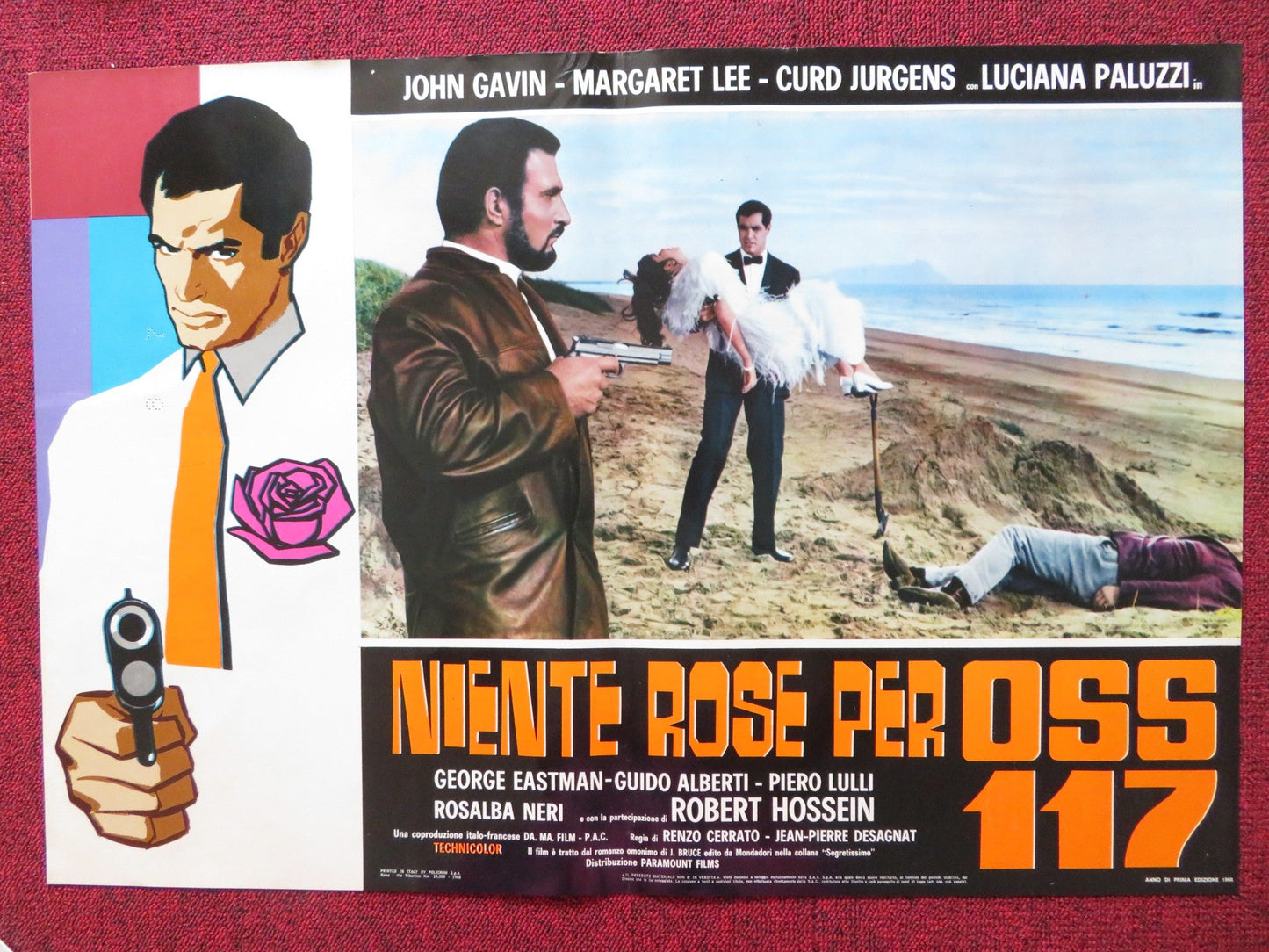 OSS 117 MURDER FOR SALE - H ITALIAN FOTOBUSTA POSTER DOUBLE AGENT GAVIN 1968 Rendezvous Cinema Movie posters
