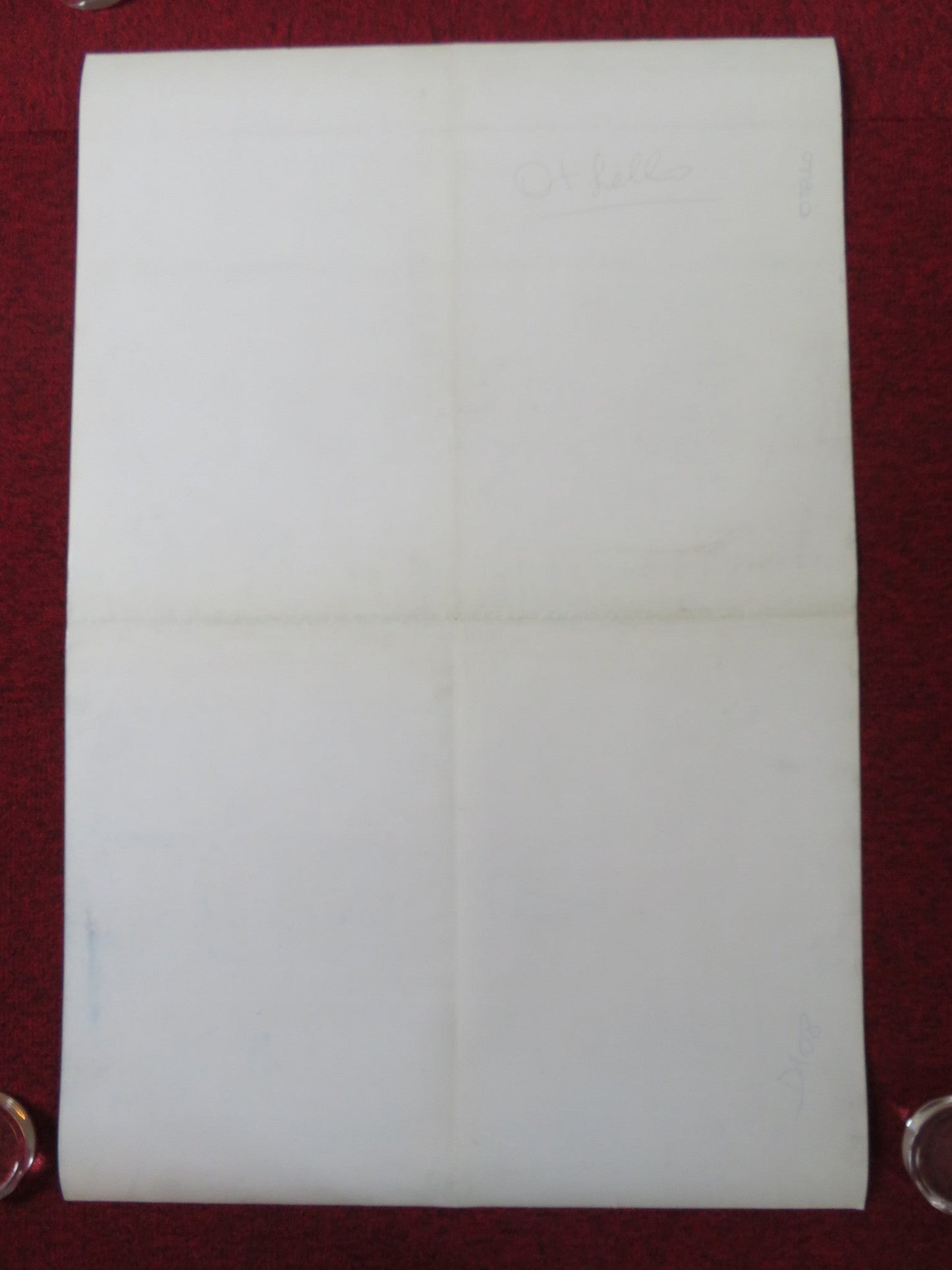 OTHELLO ITALIAN POSTER ORSON WELLES SUZANNE CLOUTIER R1990S Rendezvous Cinema Movie posters