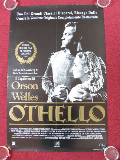 OTHELLO ITALIAN POSTER ORSON WELLES SUZANNE CLOUTIER R1990S Rendezvous Cinema Movie posters