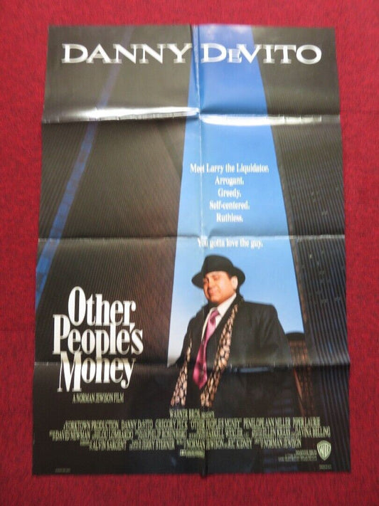 OTHER PEOPLE'S MONEY - ADVANCE FOLDED US ONE SHEET POSTER DANNY DEVITO 1991 Movie posters