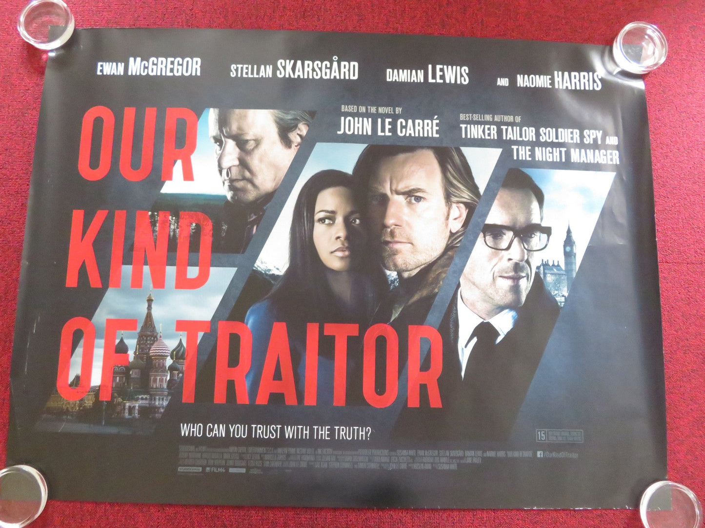 OUR KIND OF TRAITOR UK QUAD ROLLED POSTER EWAN MCGREGOR NAOMIE HARRIS 2016 Rendezvous Cinema Movie posters