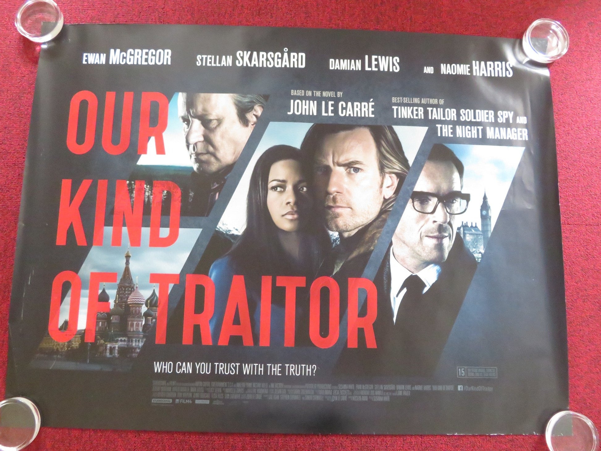 OUR KIND OF TRAITOR UK QUAD ROLLED POSTER EWAN MCGREGOR NAOMIE HARRIS 2016 Rendezvous Cinema Movie posters