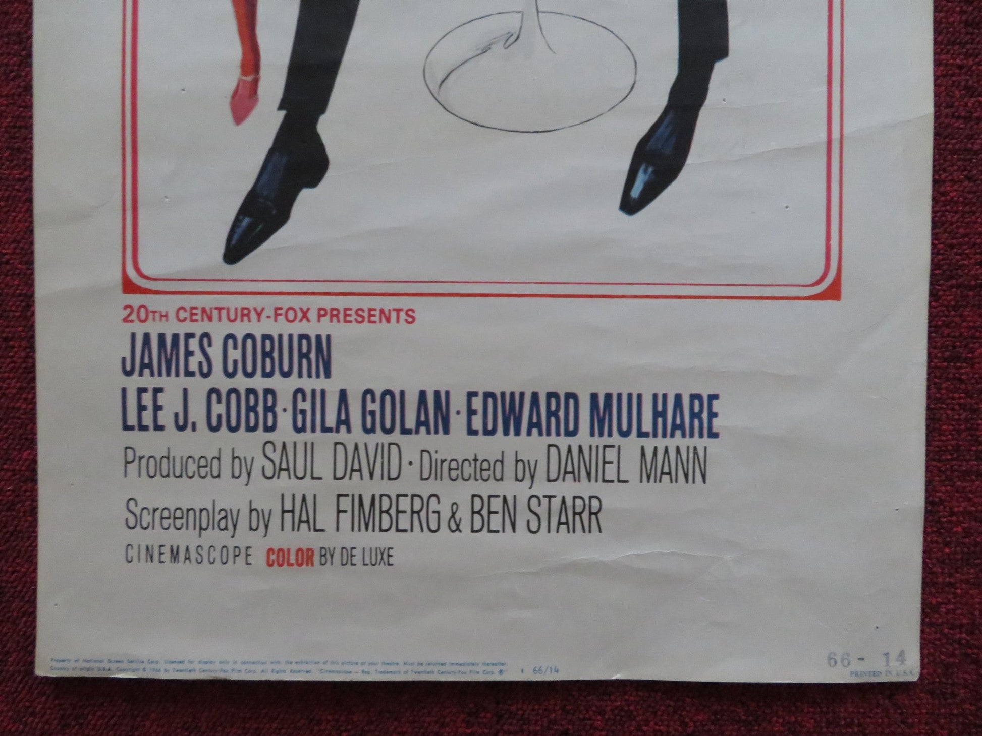 OUR MAN FLINT US INSERT (14"x 36") POSTER JAMES COBURN LEE J. COBB 1966 Rendezvous Cinema Movie posters