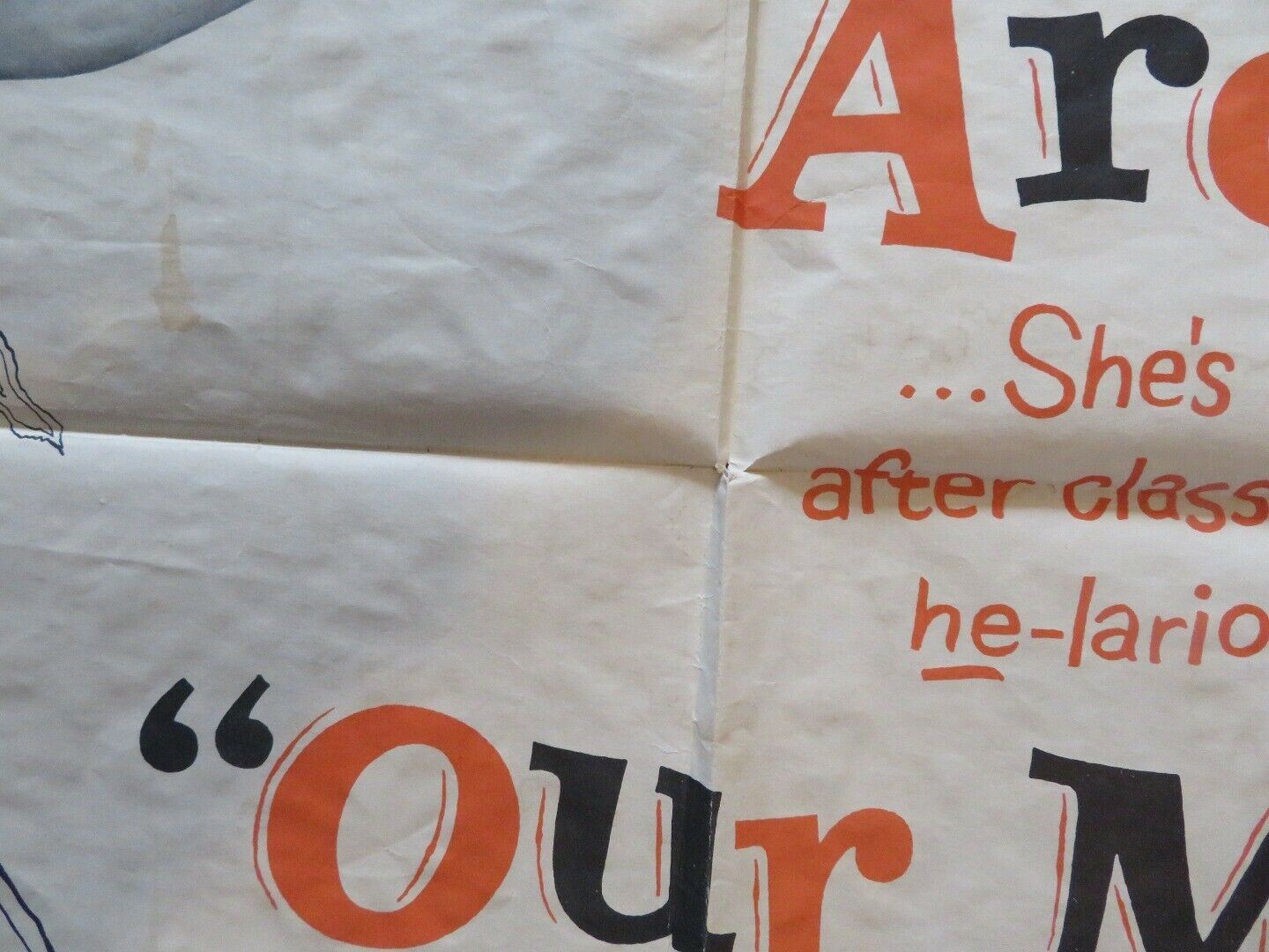 OUR MISS BROOKS FOLDED US ONE SHEET POSTER EVE ARDEN GALE GORDON 1956 Movie posters