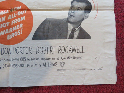 OUR MISS BROOKS FOLDED US ONE SHEET POSTER EVE ARDEN GALE GORDON 1956 Movie posters