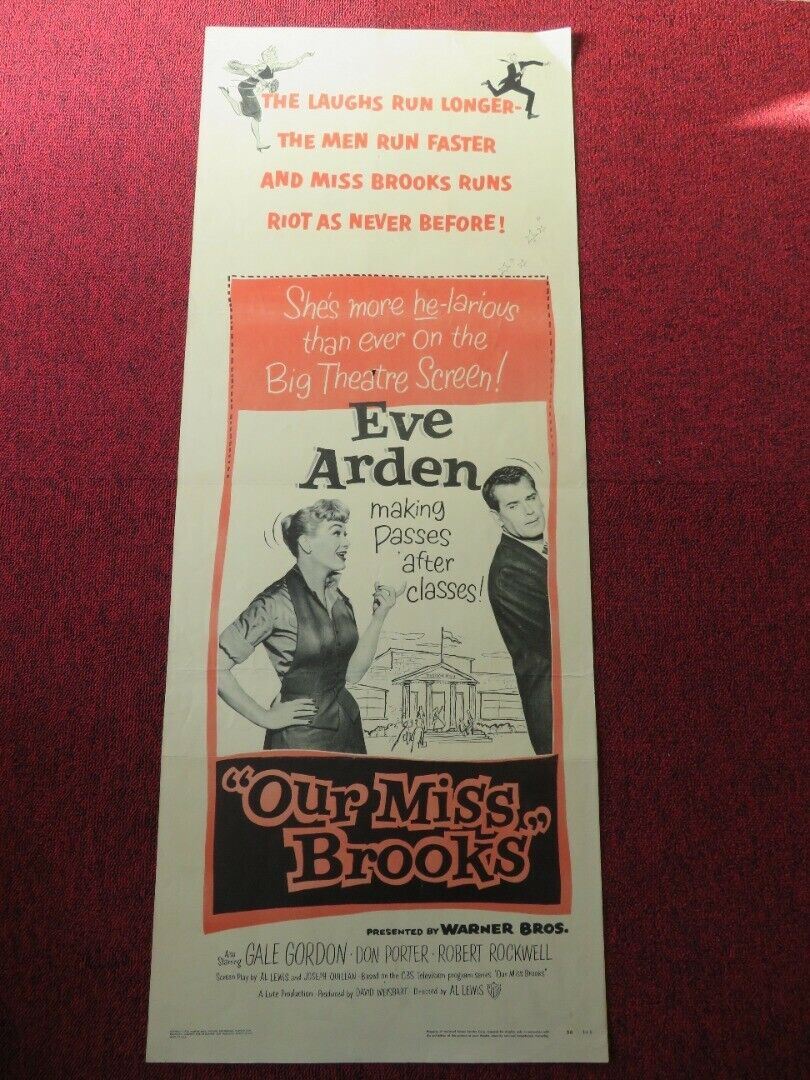 OUR MISS BROOKS US INSERT (14"x 36") POSTER EVE ARDEN GALE GORDON 1956 - Rendezvous Cinema