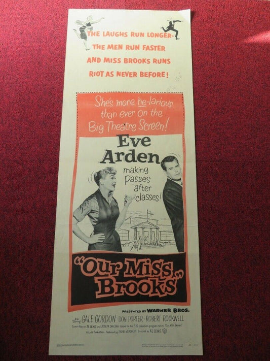 OUR MISS BROOKS US INSERT (14"x 36") POSTER EVE ARDEN GALE GORDON 1956 - Rendezvous Cinema