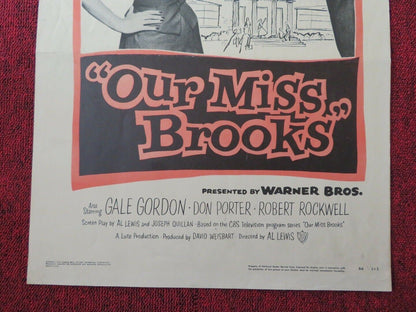 OUR MISS BROOKS US INSERT (14"x 36") POSTER EVE ARDEN GALE GORDON 1956 - Rendezvous Cinema