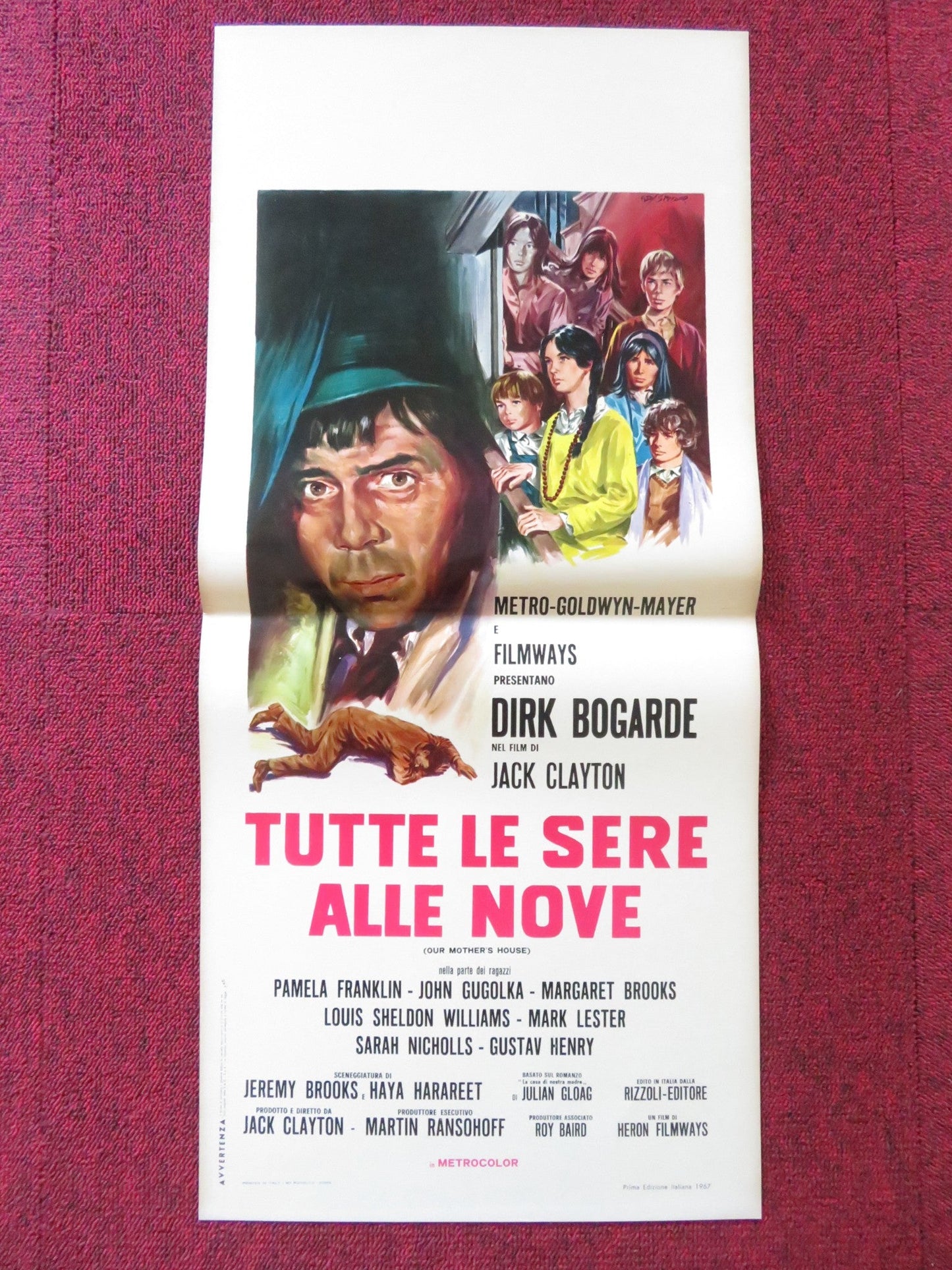 OUR MOTHER'S HOUSE ITALIAN LOCANDINA POSTER DIRK BOGARDE MARGARET LECLERE 1967 Rendezvous Cinema Movie posters