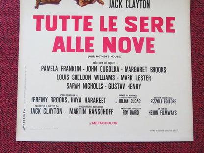 OUR MOTHER'S HOUSE ITALIAN LOCANDINA POSTER DIRK BOGARDE MARGARET LECLERE 1967 Rendezvous Cinema Movie posters