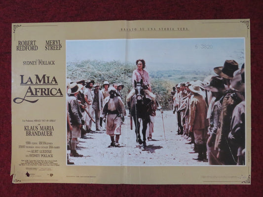 OUT OF AFRICA - C ITALIAN FOTOBUSTA POSTER ROBERT REDFORD MERYL STREEP 1985 Rendezvous Cinema Movie posters