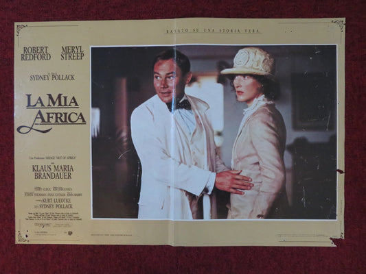 OUT OF AFRICA - E ITALIAN FOTOBUSTA POSTER ROBERT REDFORD MERYL STREEP 1985 Rendezvous Cinema Movie posters