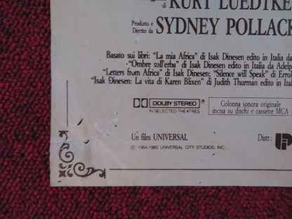 OUT OF AFRICA - G ITALIAN FOTOBUSTA POSTER ROBERT REDFORD MERYL STREEP 1985 Rendezvous Cinema Movie posters