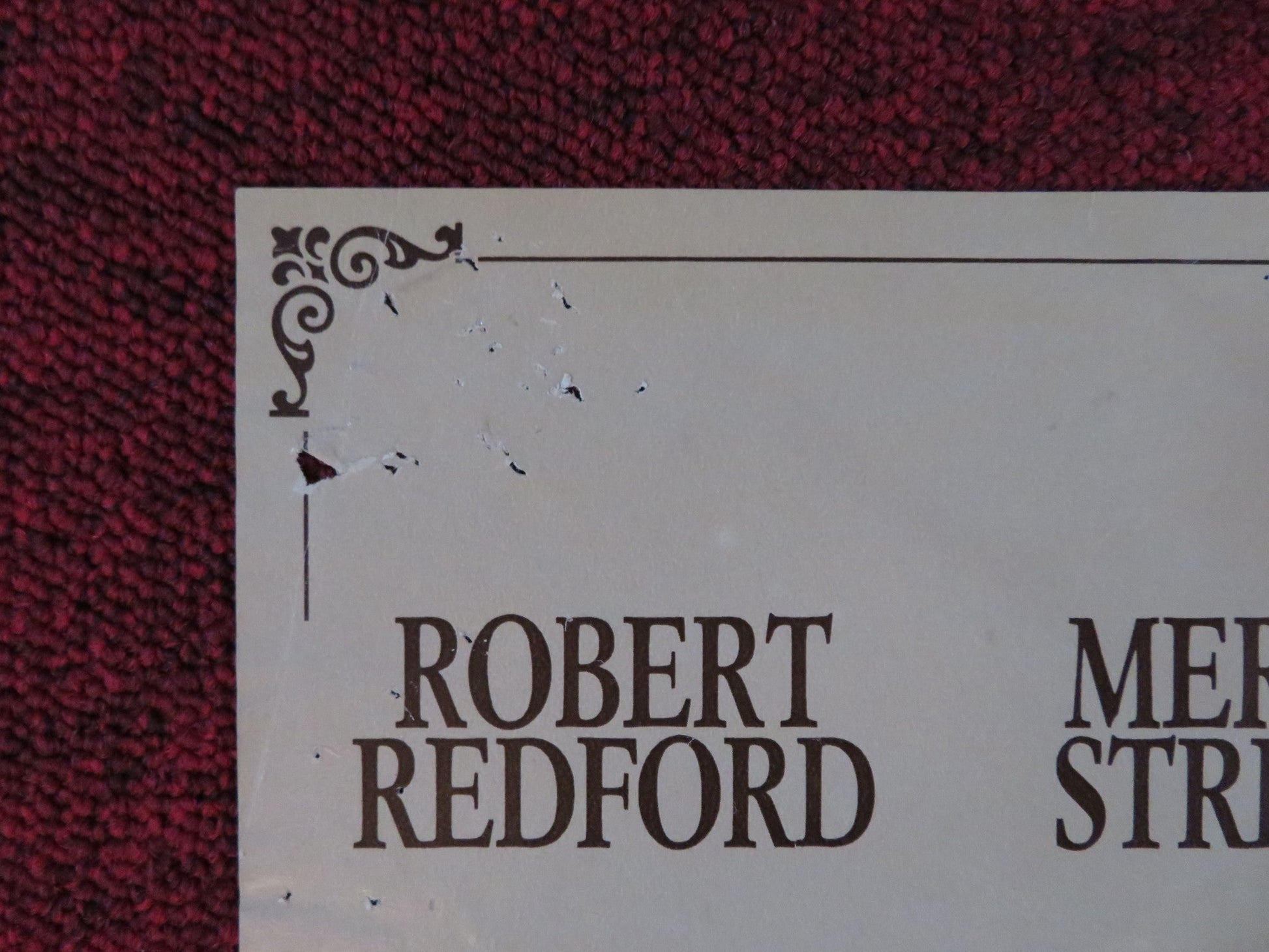 OUT OF AFRICA - G ITALIAN FOTOBUSTA POSTER ROBERT REDFORD MERYL STREEP 1985 Rendezvous Cinema Movie posters