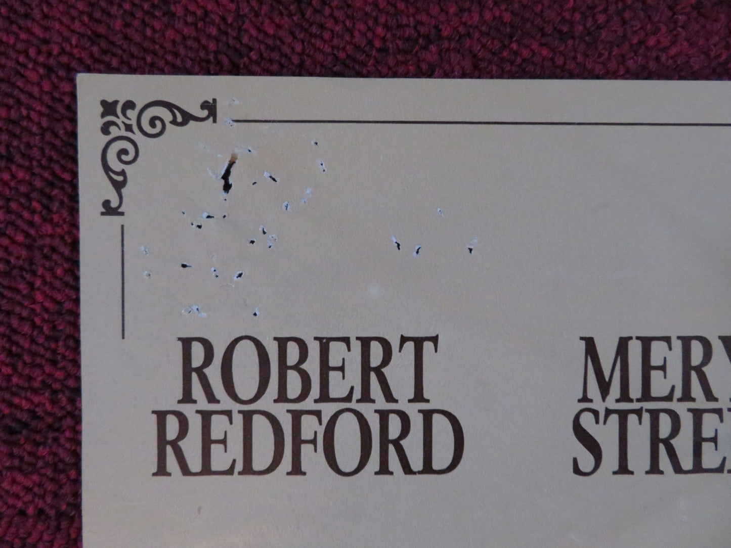 OUT OF AFRICA - H ITALIAN FOTOBUSTA POSTER ROBERT REDFORD MERYL STREEP 1985 Rendezvous Cinema Movie posters