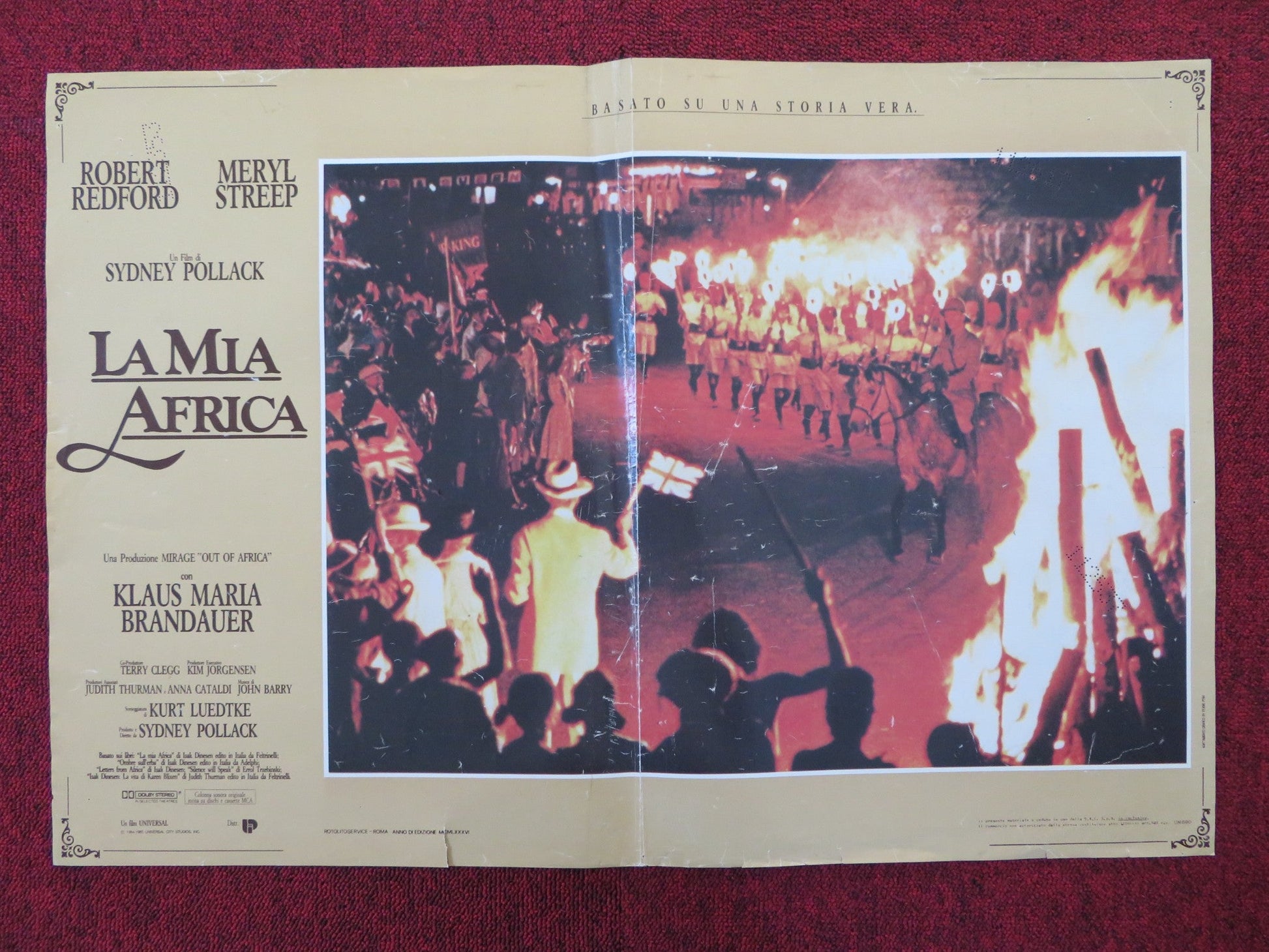 OUT OF AFRICA ITALIAN FOTOBUSTA POSTER ROBERT REDFORD MERYL STREEP 1985 Rendezvous Cinema Movie posters
