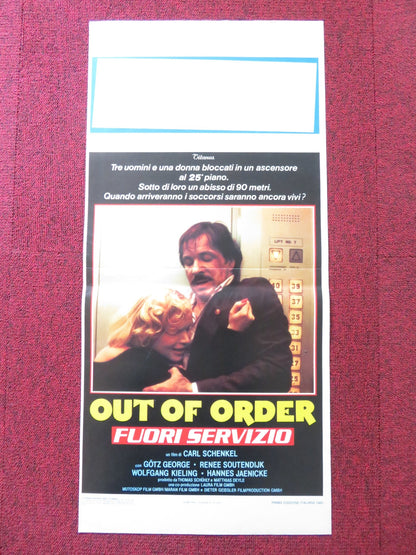 OUT OF ORDER ITALIAN LOCANDINA POSTER GOTZ GEORGE RENEE SOUTENDIJK 1985 Rendezvous Cinema Movie posters