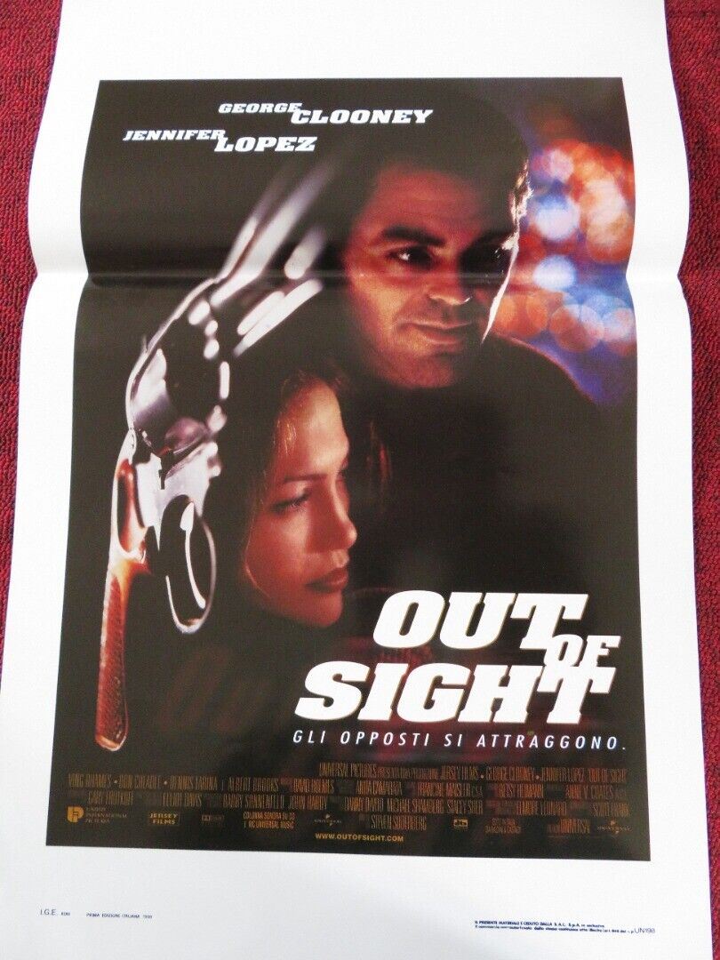 OUT OF SIGHT ITALIAN LOCANDINA (27.5"x13") POSTER GEORGE CLOONEY 1998 Movie posters