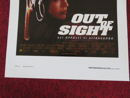 OUT OF SIGHT ITALIAN LOCANDINA (27.5"x13") POSTER GEORGE CLOONEY 1998 Movie posters