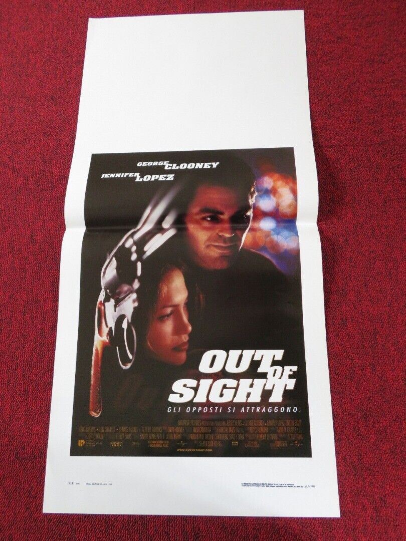 OUT OF SIGHT ITALIAN LOCANDINA (27.5"x13") POSTER GEORGE CLOONEY 1998 Movie posters