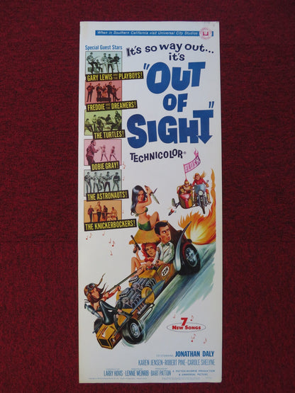 OUT OF SIGHT US INSERT (14"x 36") POSTER JONATHAN DALY KAREN JENSEN 1966 Rendezvous Cinema Movie posters